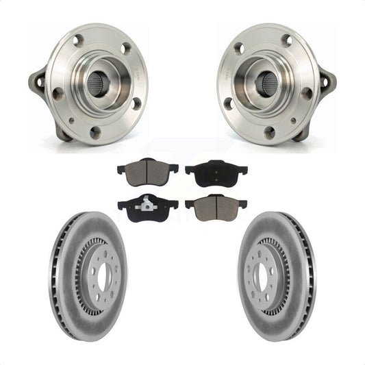 Hub Bearing Assembly Coated Brake Rotor Pad Front Kit For Volvo S60 XC70 V70 S80