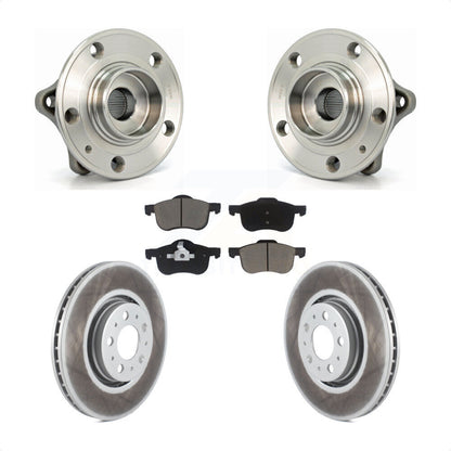 Hub Bearing Assembly Coated Disc Brake Rotors And Pads Front Kit For Volvo S60