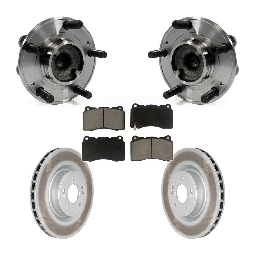 Hub Bearing Assembly Coated Brake Rotor Pads Front Kit For Hyundai Genesis Coupe