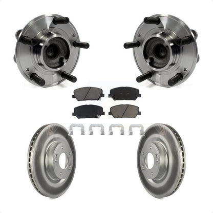 Hub Bearing Assembly Coated Brake Rotor Pads Front Kit For Hyundai Genesis Coupe