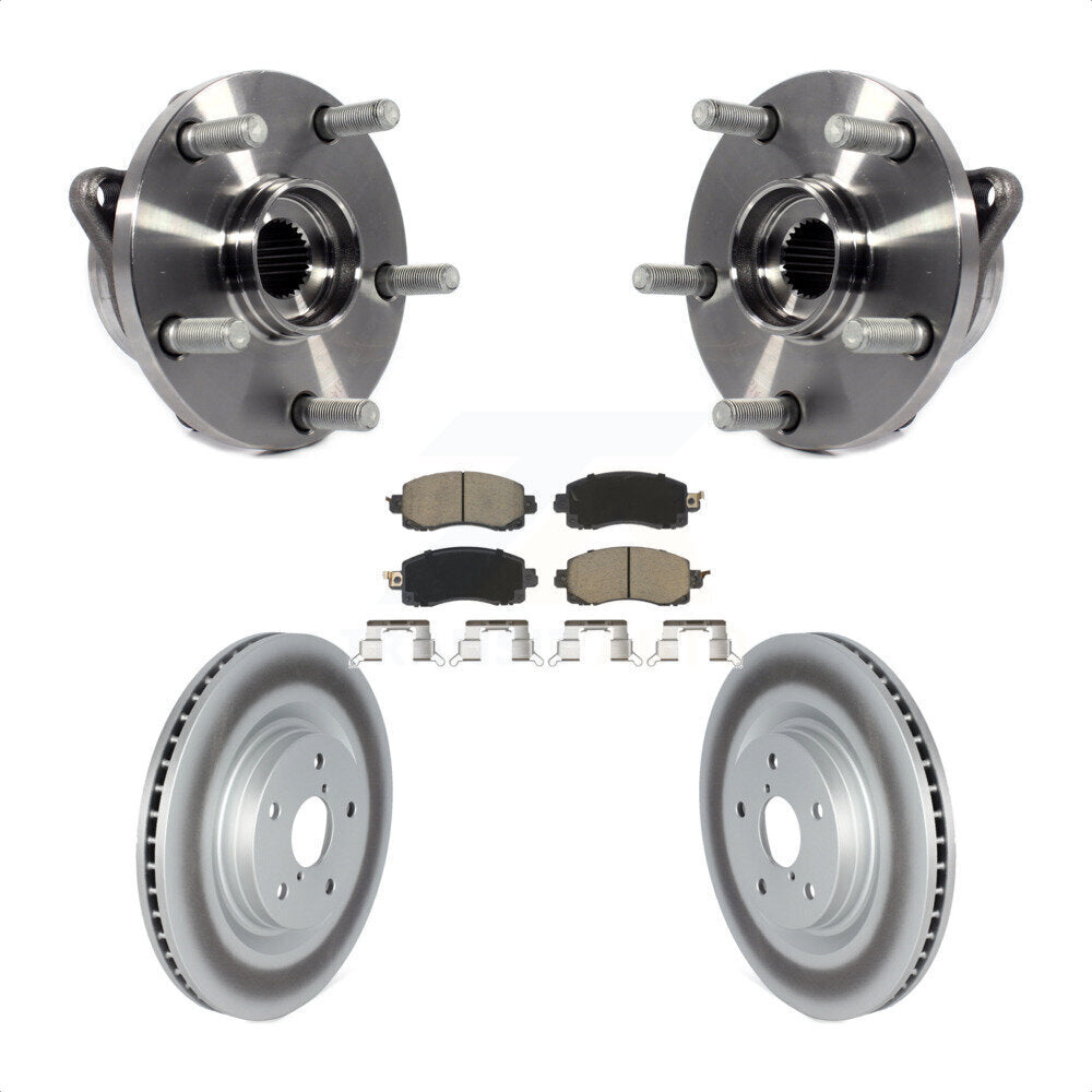 Hub Bearing Coated Brake Rotor Pads Front Kit For Subaru Forester Outback Legacy
