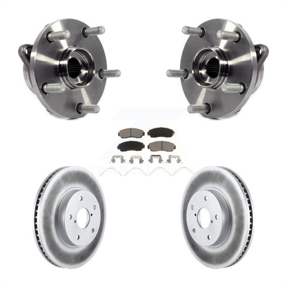 Hub Bearing Coated Brake Rotor & Pads Front Kit For 2016-2019 Subaru Legacy 2.5L