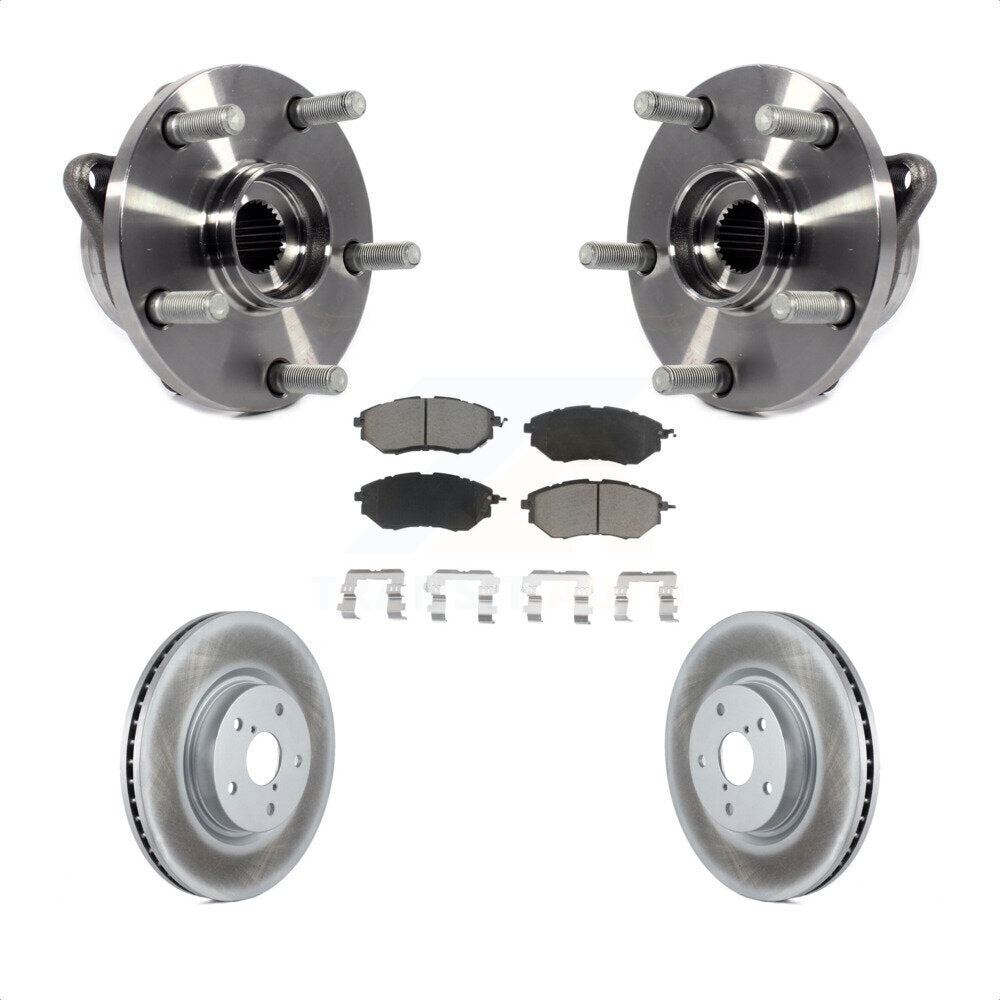 Hub Bearing Coated Brake Rotor & Pads Front Kit For Subaru Outback WRX Legacy B9