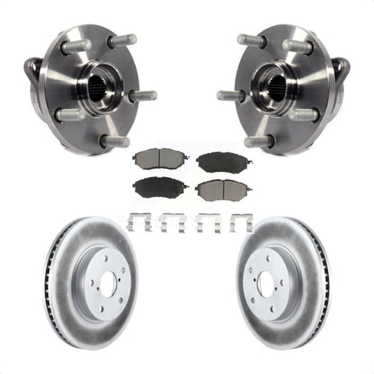 Hub Bearing Assembly Coat Brake Rotor Pads Front Kit For 2015 Subaru Legacy 2.5L