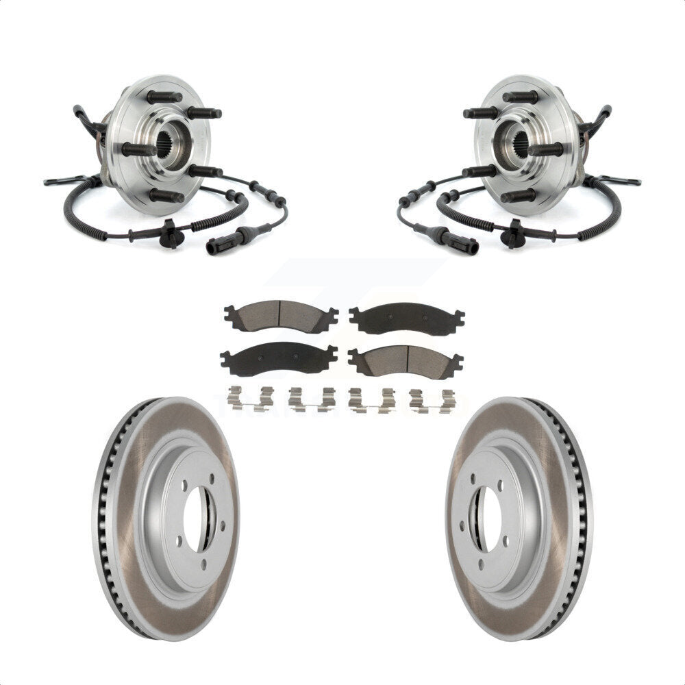Hub Bearing Coat Brake Rotor Pads Front Kit For Ford Explorer Sport Trac Mercury