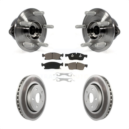 Hub Bearing Coat Brake Rotor Pad Front Kit For Jeep Grand Cherokee Dodge Durango