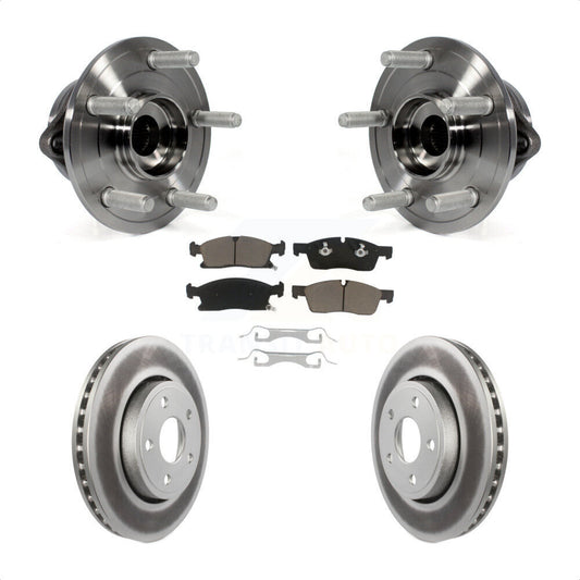 Hub Bearing Coat Brake Rotor Pad Front Kit For Jeep Grand Cherokee Dodge Durango