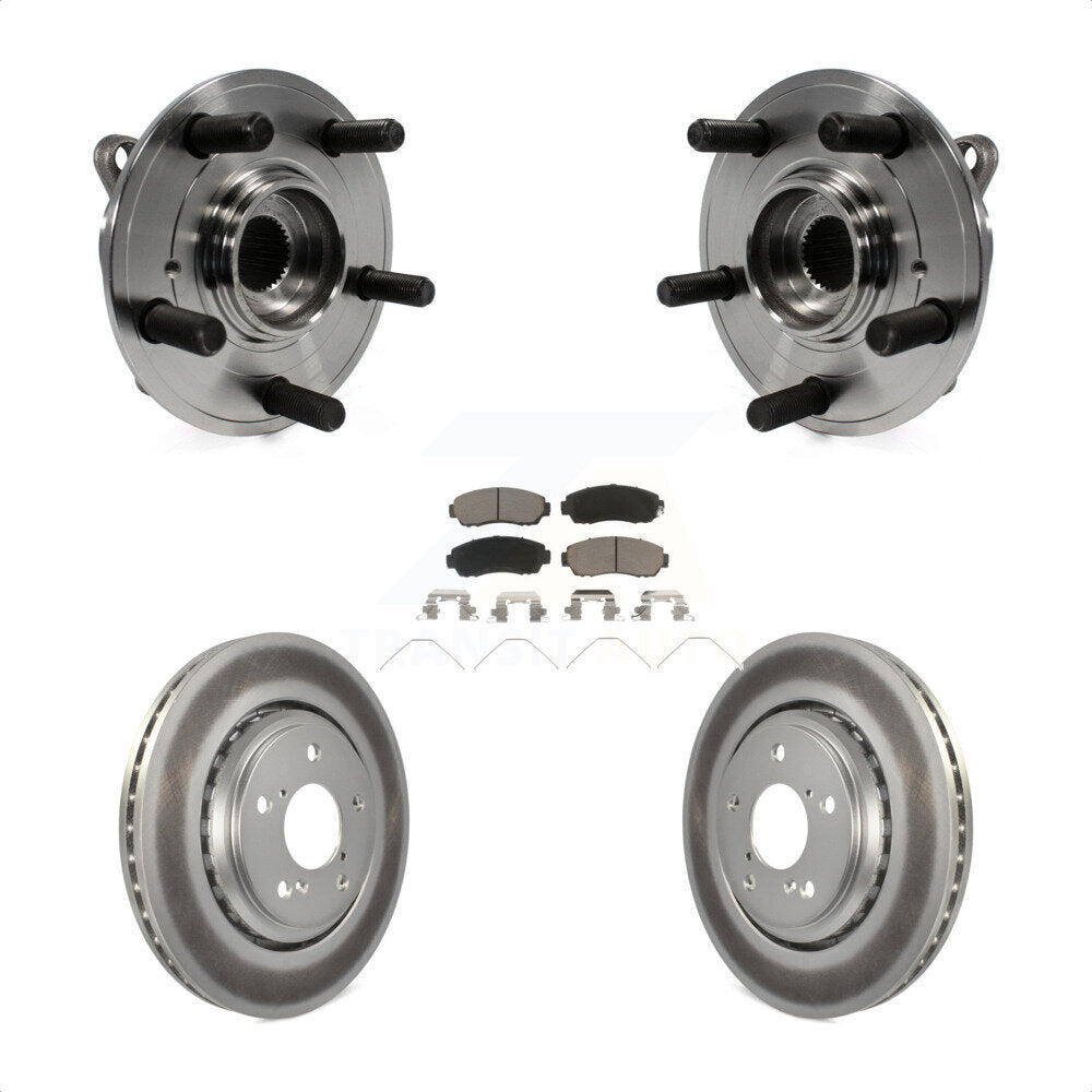 Hub Bearing Assembly Coat Brake Rotor Pads Front Kit For 2015-2017 Honda Odyssey