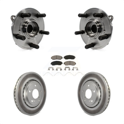 Hub Bearing Assembly Coat Brake Rotor Pads Front Kit For 2015-2017 Honda Odyssey