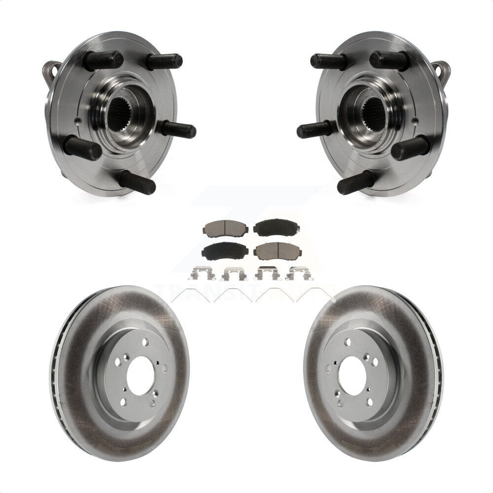Hub Bearing Assembly Coat Brake Rotor Pads Front Kit For 2011-2014 Honda Odyssey