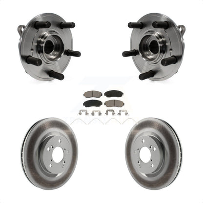 Hub Bearing Assembly Coat Brake Rotor Pads Front Kit For 2011-2014 Honda Odyssey
