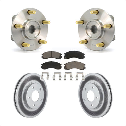 Hub Bearing Coated Brake Rotor & Pads Front Kit For 2000 Mitsubishi Eclipse 3.0L
