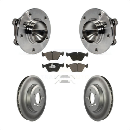 Hub Bearing Assembly Coated Disc Brake Rotor & Pads Front Kit For 2006 BMW 330Ci