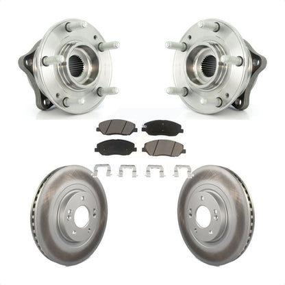 Hub Bearing Assembly Coat Brake Rotor Pad Front Kit For Hyundai Santa Fe XL 3.3L
