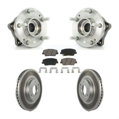 Hub Bearing Coated Brake Rotor & Pads Front Kit For Hyundai Santa Fe Kia Sorento
