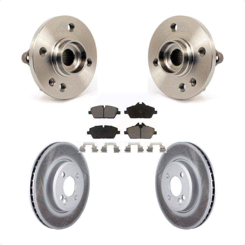 Hub Bearing Assembly Coated Disc Brake Rotors And Pads Front Kit For Mini Cooper