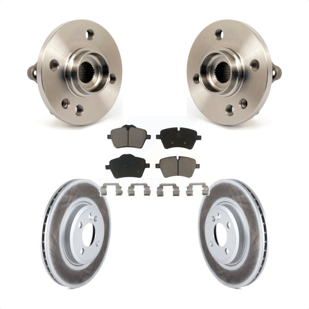 Hub Bearing Assembly Coated Disc Brake Rotors And Pads Front Kit For Mini Cooper