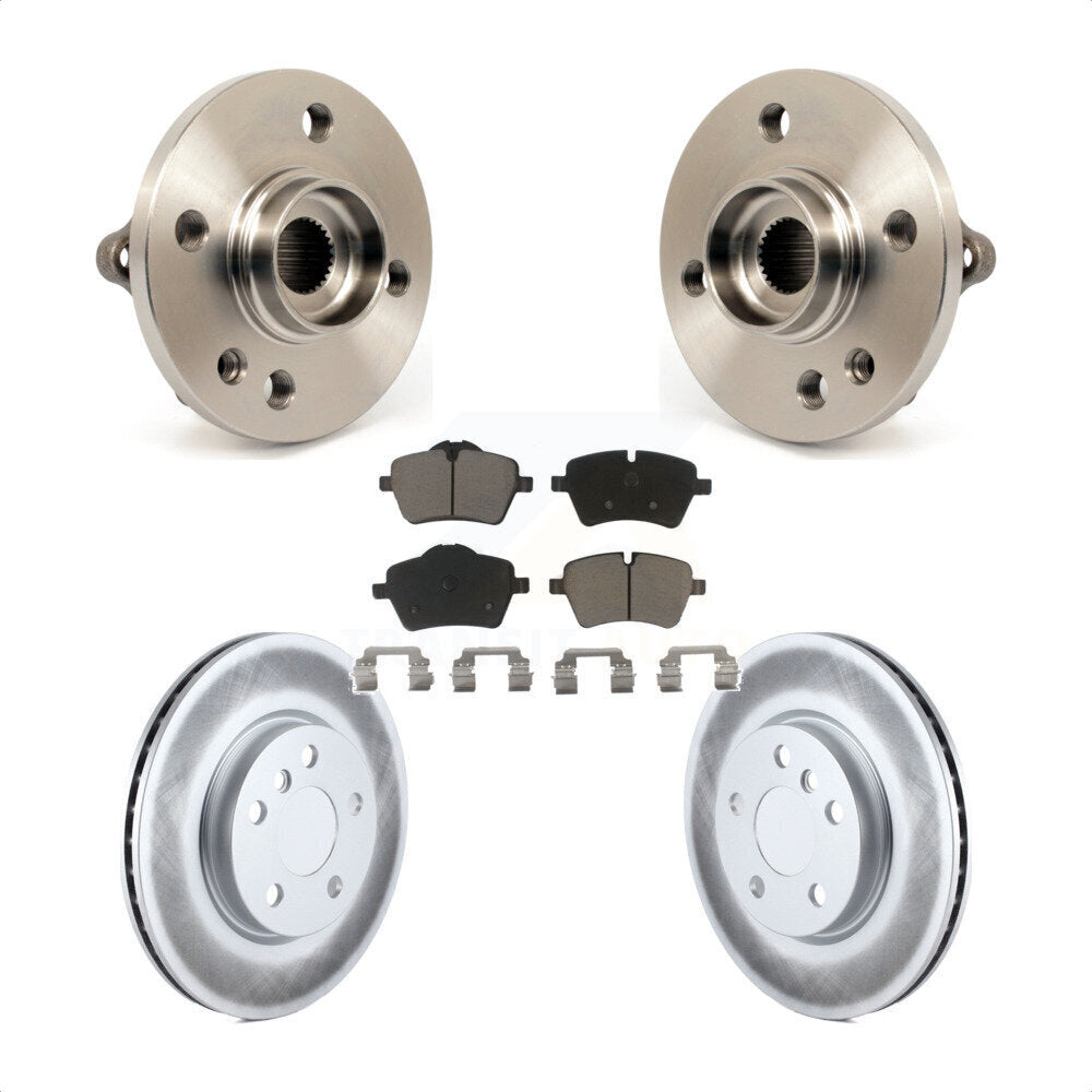 Hub Bearing Coated Disc Brake Rotor Pad Front Kit For 2014-2015 Mini Cooper 1.6L