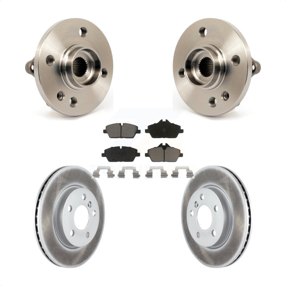 Hub Bearing Coated Disc Brake Rotor Pad Front Kit For 2014-2015 Mini Cooper 1.6L