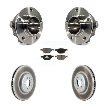 Hub Bearing Assembly Coated Brake Rotor Pad Front Kit For BMW 750i 550i GT 750Li