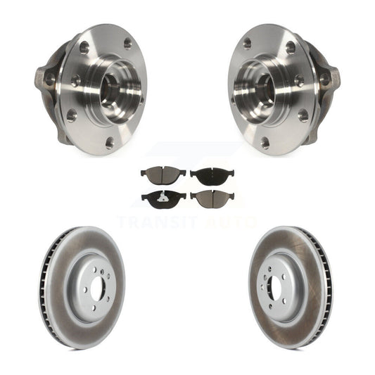 Hub Bearing Coated Brake Rotor & Pad Front Kit For BMW 750i xDrive 750Li 550i GT