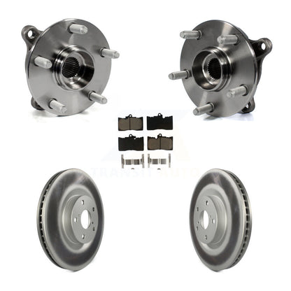 Hub Bearing Coated Brake Rotor & Pad Front Kit (5Pc) For Lexus IS300 IS350 GS350