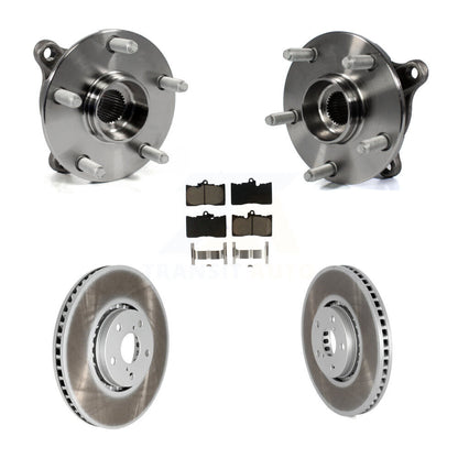Hub Bearing Assembly Coat Brake Rotor Pads Front Kit (5Pc) For Lexus IS300 IS350