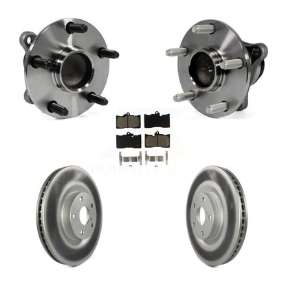 Hub Bearing Coated Brake Rotor Pads Front Kit (5Pc) For Lexus IS350 GS350 GS450h