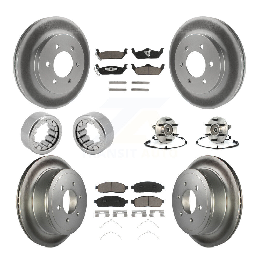 Hub Bearing Coat Brake Rotor Pads Shoe Front Rear Kit (10Pc) For Lincoln Mark LT