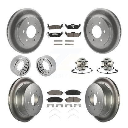 Hub Bearing Coat Brake Rotor Pads Shoe Front Rear Kit (10Pc) For Lincoln Mark LT