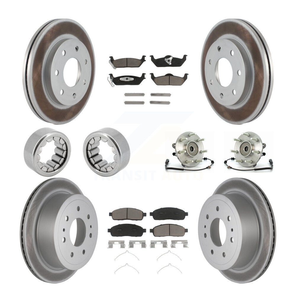 Hub Bearing Coat Brake Rotor Pads Shoe Front Rear Kit (10Pc) For Lincoln Mark LT
