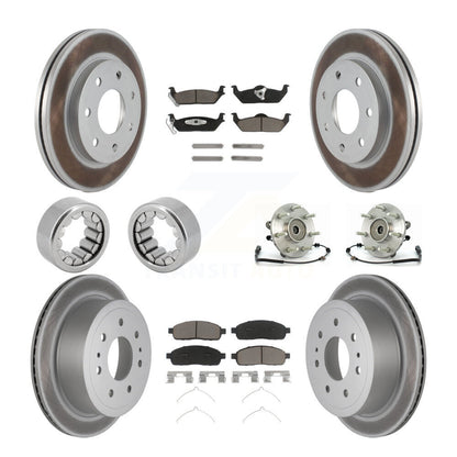 Hub Bearing Coat Brake Rotor Pads Shoe Front Rear Kit (10Pc) For Lincoln Mark LT