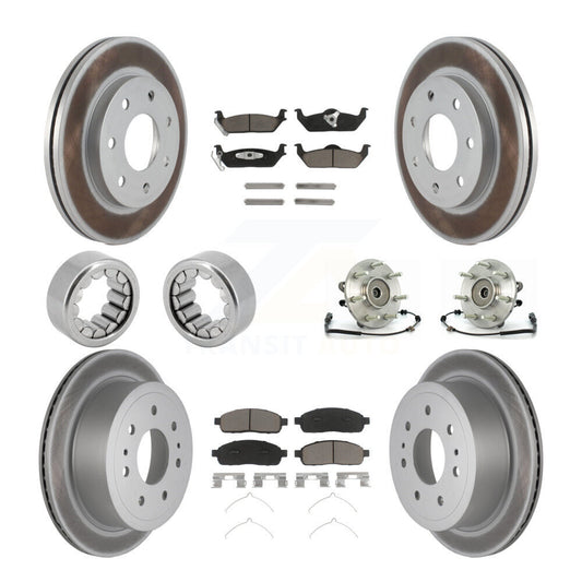 Hub Bearing Coat Brake Rotor Pads Shoe Front Rear Kit (10Pc) For Lincoln Mark LT