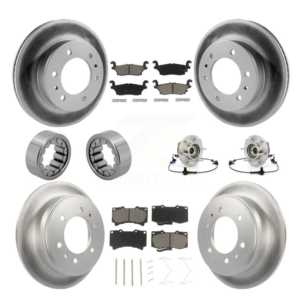 Hub Bearing Coat Brake Rotor Pads Shoe Front Rear Kit (10Pc) For 06-08 Hummer H3