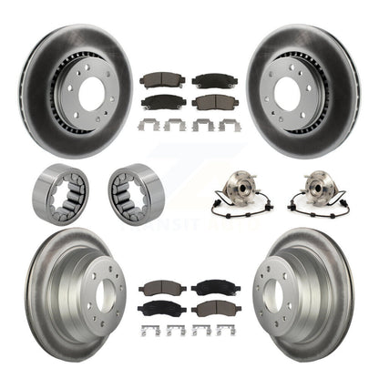 Hub Bearing Coat Brake Rotor Pad Shoe Front Rear Kit (10Pc) For Chevrolet GMC XL