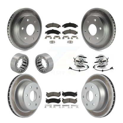 Hub Bearing Coated Brake Rotor Pad Shoe Front Rear Kit (10Pc) For Chevrolet 1500