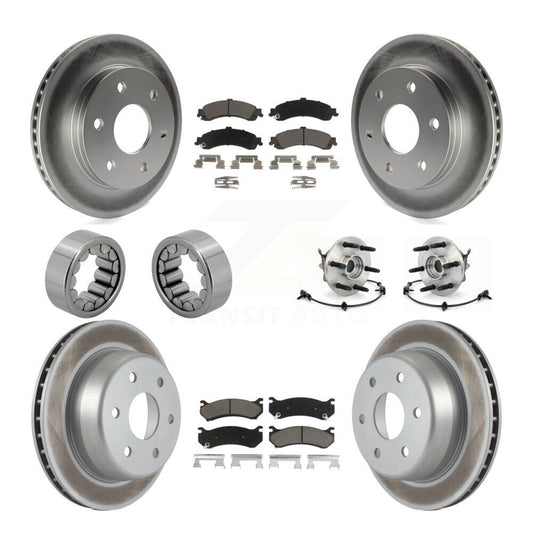 Hub Bearing Coated Brake Rotor Pad Shoe Front Rear Kit (10Pc) For Chevrolet 1500