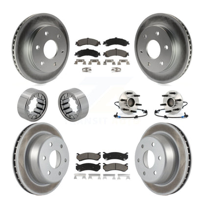 Hub Bearing Coated Brake Rotor Pad Shoe Front Rear Kit (10Pc) For Chevrolet 1500