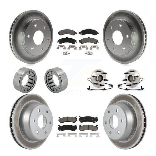 Hub Bearing Coated Brake Rotor Pad Shoe Front Rear Kit (10Pc) For Chevrolet 1500