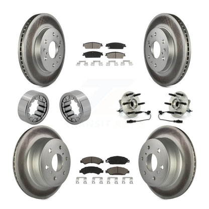 Hub Bearing Coat Brake Rotor Pad Shoe Front Rear Kit (10Pc) For Chevrolet GMC XL