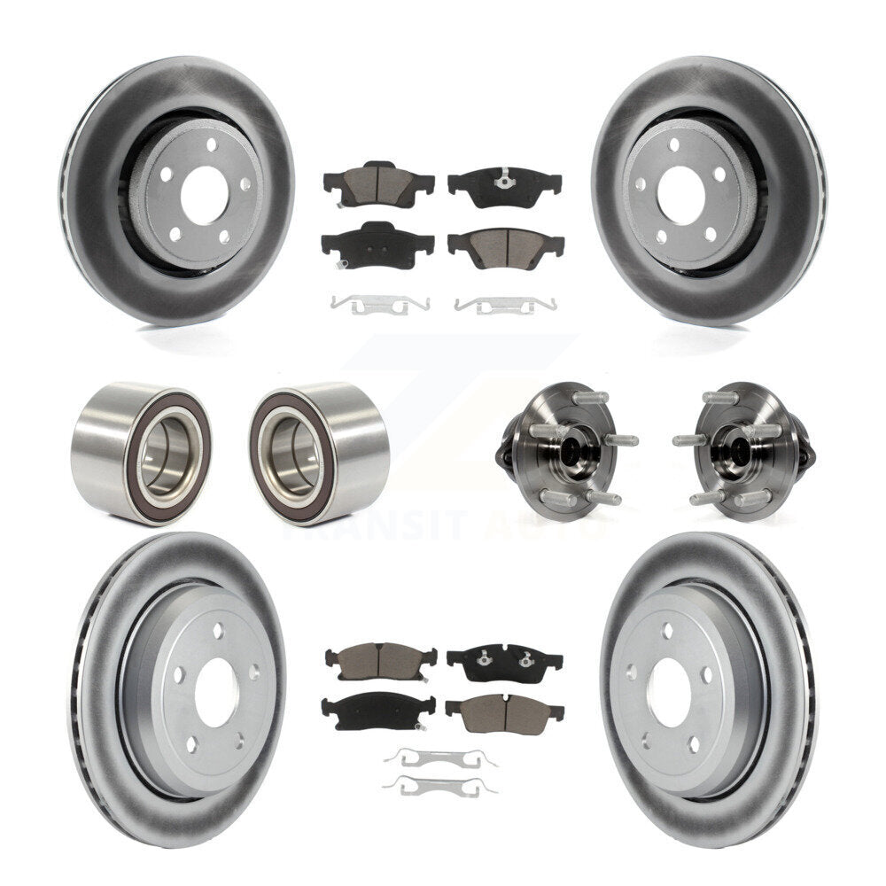 Hub Bearing Coat Brake Rotor Pads Shoe Front Rear Kit For Jeep Grand Cherokee WK