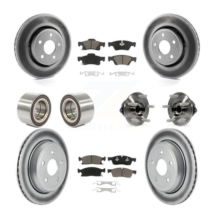 Hub Bearing Coat Brake Rotor Pads Shoe Front Rear Kit For Jeep Grand Cherokee WK