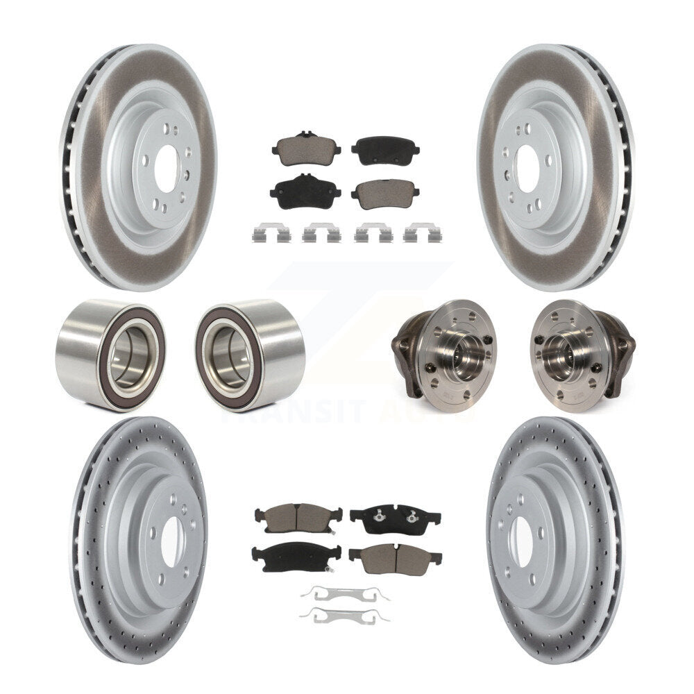 Hub Bearing Coated Brake Rotor Pads Shoe Front Rear Kit For Mercedes-Benz GLE400