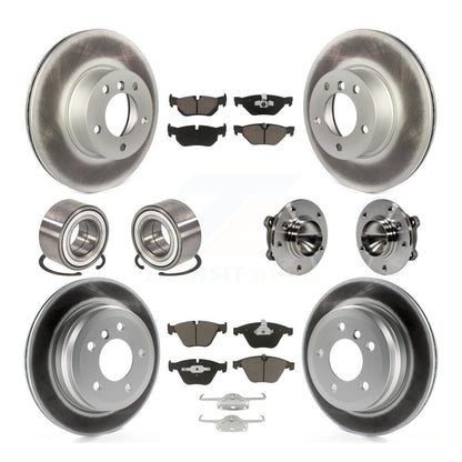 Hub Bearing Coated Disc Brake Rotor Pads Shoe Front Rear Kit (10Pc) For BMW 328i