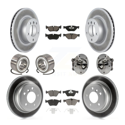 Hub Bearing Coated Brake Rotor Pad Shoe Front Rear Kit (10Pc) For BMW 328i Wagon