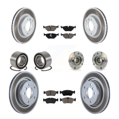 Hub Bearing Coated Brake Rotor Pad Shoe Front Rear Kit (10Pc) For BMW 328i 328is