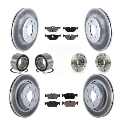 Hub Bearing Coated Brake Rotor Pad Shoe Front Rear Kit (10Pc) For BMW 325i 325Ci