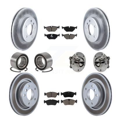Hub Bearing Coated Brake Rotor Pad Shoe Front Rear Kit (10Pc) For 2006 BMW 325Ci