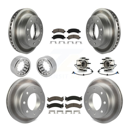 Hub Bearing Coated Brake Rotor Pad Shoe Front Rear Kit (10Pc) For Chevrolet 2500