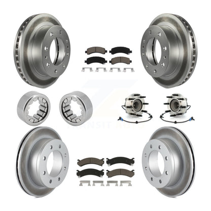 Hub Bearing Coated Brake Rotor Pad Shoe Front Rear Kit (10Pc) For Chevrolet 2500
